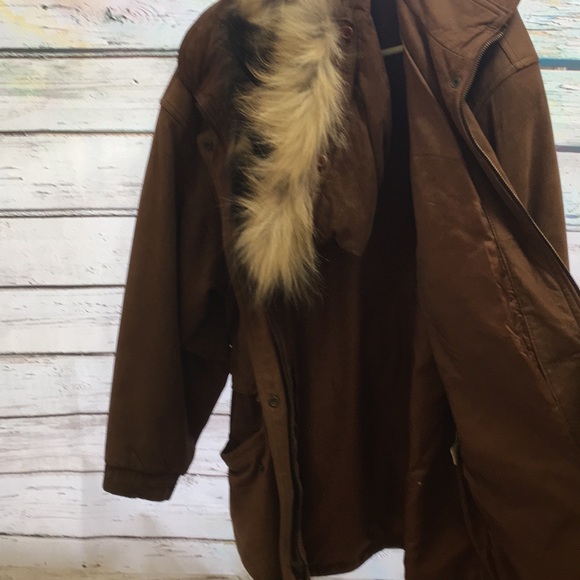 Brown Leathered Boundary Waters Coats - Picture 2 of 7